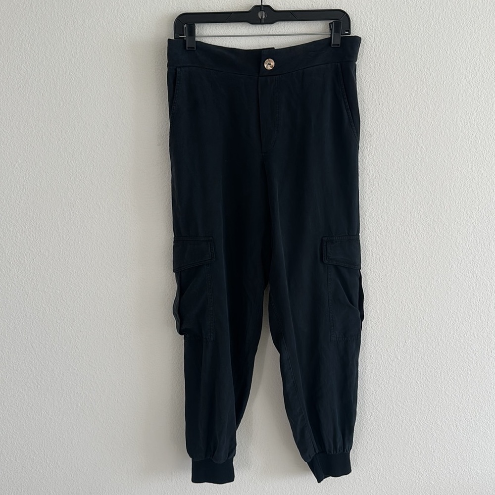 Anthropologie Black Cargo Jogger Pants